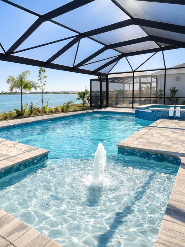 Sun Shelf and Spa infinity pools swfl swimming pool installation showcased